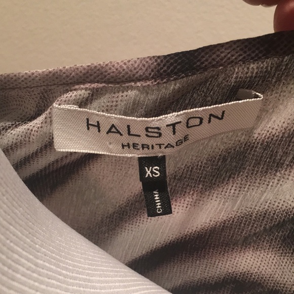 Halston Heritage Black & Tan Wrap Blouse Size XS - Picture 14 of 17